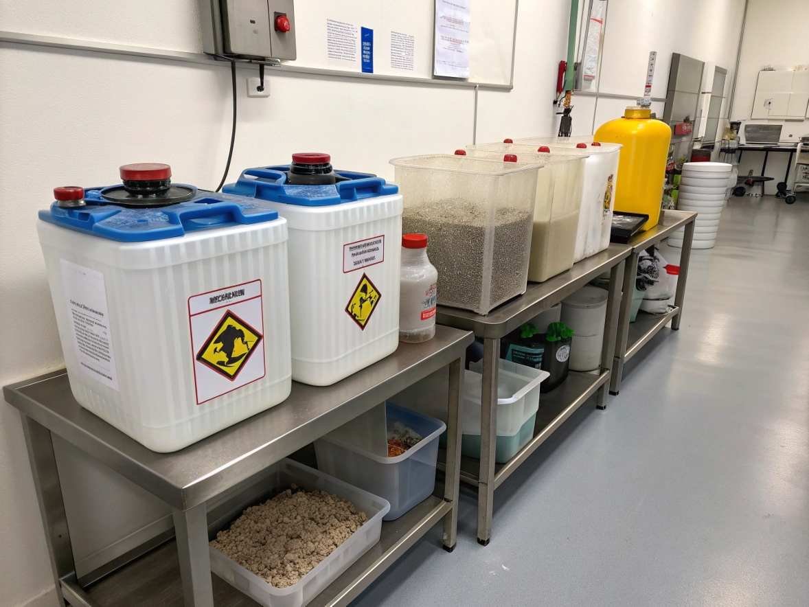 Hygroscopic or oxidizing materials